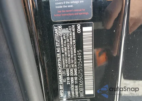 2005 Mercedes-Benz Clk 320 z USA, uszkodzony, nr VIN WDBTK65G75T054495